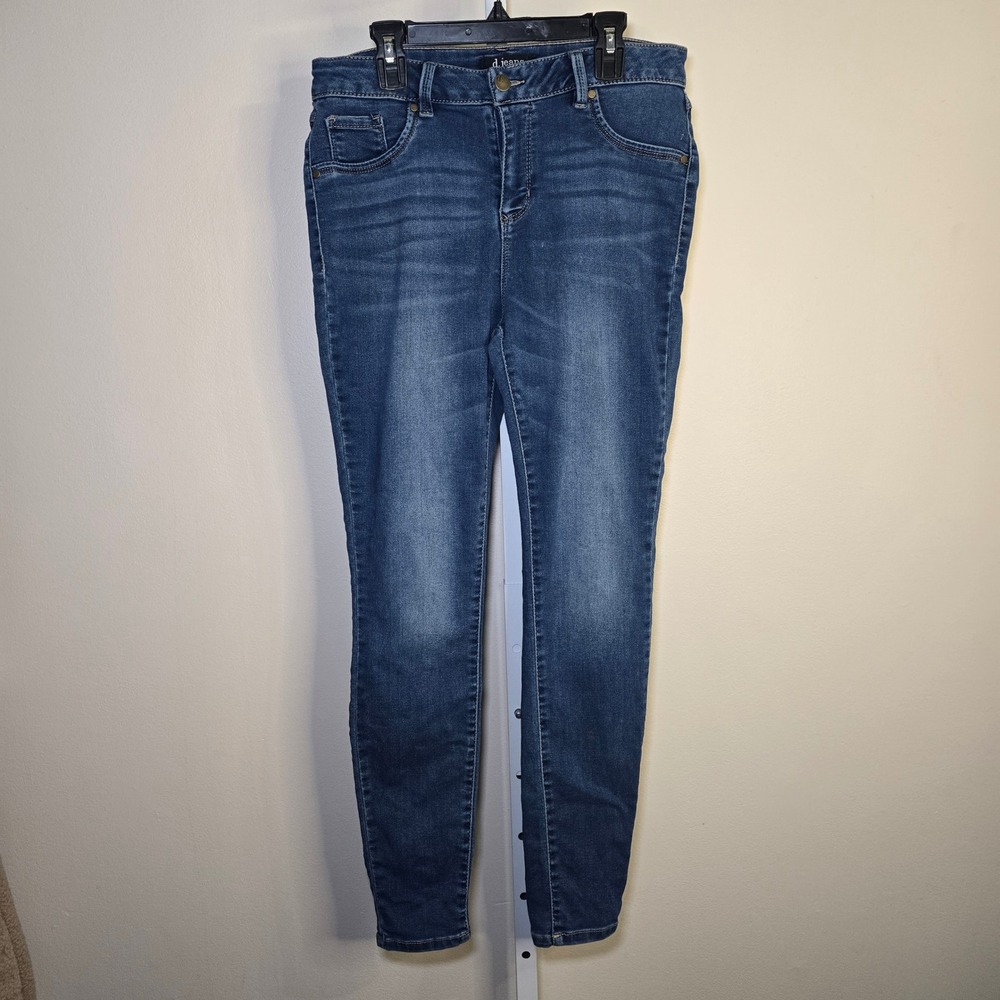 d.jeans Womens Skinny Jeans Medium Wash Blue Denim Size 10 High Rise Stretch